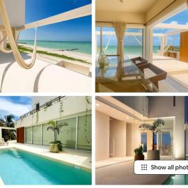 Beachfront house with pool, 15 min from Progreso