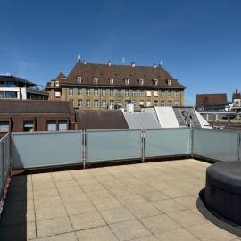 New Penthouse Loft with Rooftop Terrace 50sqm, Hot Tub, Open Kitchen Island, 2 BR, City Center，位于巴塞尔的酒店