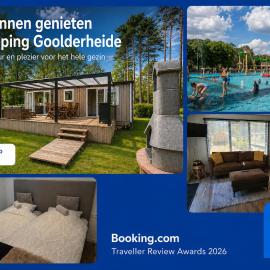 Luxe chalet voor gezinnen in familiepark Goolderheide met openlucht zwembaden en ruim overdekt terras 24m2，位于Bocholt的酒店