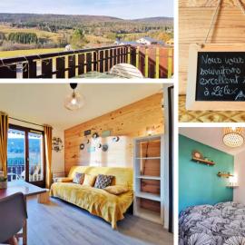 Appartement Lélex - classé meublé de tourisme 2 étoiles - 4 personnes - pied des pistes - vue montagne，位于米茹的酒店