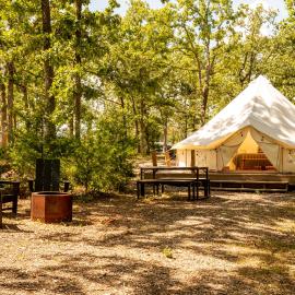 Chic Glamping Tent with Firepit，位于布兰森的酒店