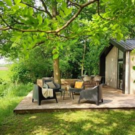 Luxe natuur lodge met weids uitzicht, inclusief 4 gratis fietsen