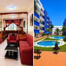 Spacious Family Apartment - Air Conditioning, Pool & Garden Views，位于迈尔提勒的酒店