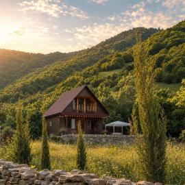 Pankisi Wooden Cottage，位于Akhmeta的酒店