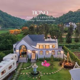 Ticino pool villa Khao yai by samonrada，位于Wangkata的酒店