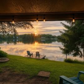 Chalet Cozy Spa sur Lac，位于Saint-André-Avellin的酒店