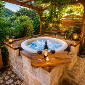 Rustic Garden & Jacuzzi Retreat，位于维斯的酒店