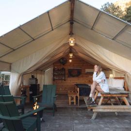 Glamping Tent #2 with Heat AC and Private Bath