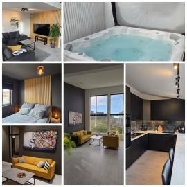Moderne rekkehus med jacuzzi og gratis p-plass，位于Nærbø的酒店