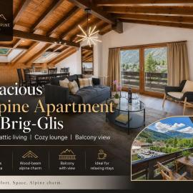 Spacious apartment in Brig-Glis，位于Gamsen的酒店