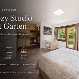 Cozy Studio with a Garden，位于Gamsen的酒店