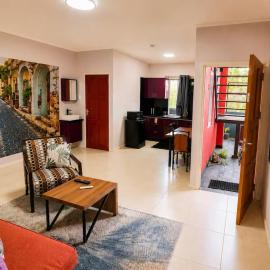 DOLFIJN STUDIOS Stylish 2BR Apartment Fast WiFi AC Near Center，位于帕拉马里博的酒店