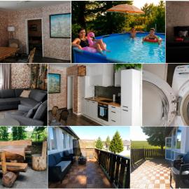 Familien FEWO Spielzimmer Balkon nahe Freizeitpark Plohn DZ eig Bad Küche gratis Kaffee Sitzecke Gemeinschaftspool im Garten Frühstückskorb auf Anfrage，位于奥尔巴赫的酒店