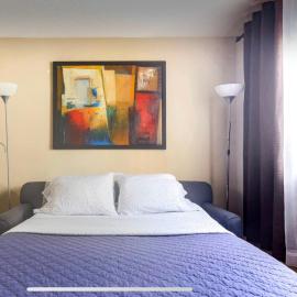 Downtown Central Edmonton Male only Accommodation Entire Unit Condo 12 inches thick Mattress Non Smoking，位于埃德蒙顿的酒店