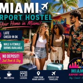Miami Airport Hostel- Late Check in Ok- Female Dorms - Men Dorms - No Mix Under New Management，位于迈阿密的酒店