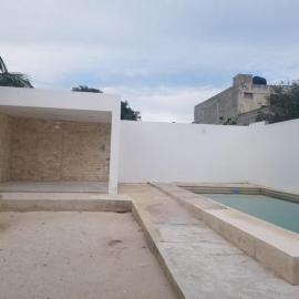 Minimalist house with pool and patio