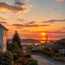New Nordic Villa Sunset Views Fishing Near Bergen，位于Askøy的酒店