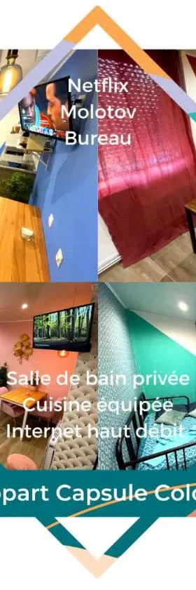 Capstay Color Valenciennes & Netflix，位于Saint-Léger的酒店