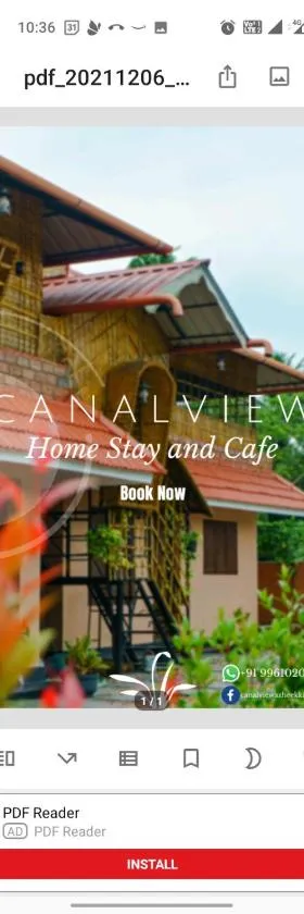 CANALVIEW PRIVATE COTTAGE Azhikkal Ayiram Thengu，位于Panmana的酒店