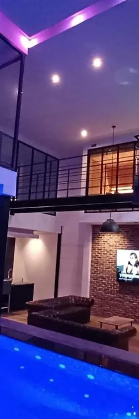 loft d architecte spa sauna billard 12 places ultra contemporain，位于Ferrière-la-Grande的酒店