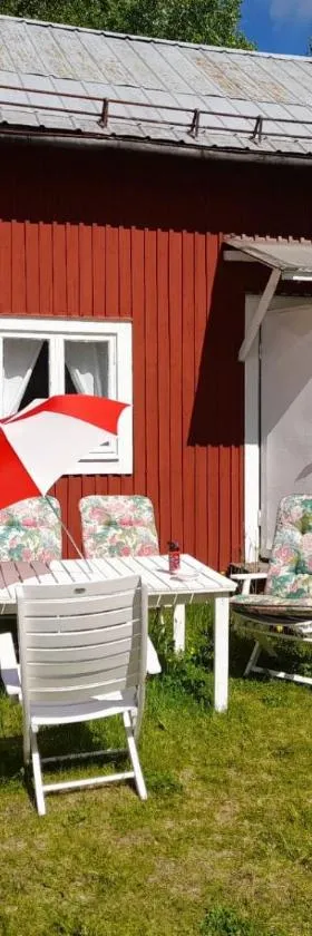 Summer bedroom, outside toilet, shower, kitchen. 120 m from Sandbach.，位于Bräcke的酒店