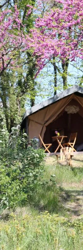 Les Toiles de La Tortillère tentes luxes safari lodge glamping insolite，位于马尔赛的酒店