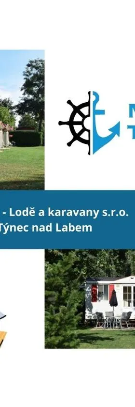 拉贝河畔蒂内茨河滨露营地度假村，位于Týnec nad Labem的酒店