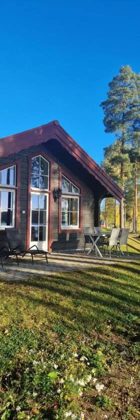 Lakeside log cabin Främby Udde Falun，位于法伦的酒店