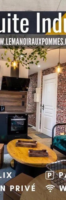 SUITE INDUS - JARDIN, NETFLIX et PARKING - Le Manoir aux Pommes，位于Orbec-en-Auge的酒店