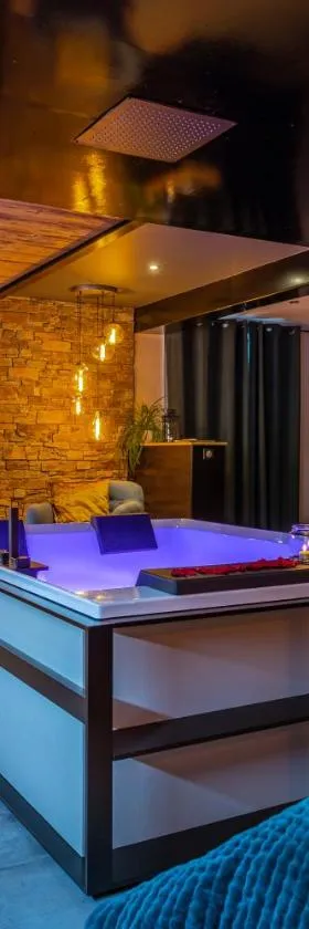 Love industrie & spa - Suite Romantique en Alsace - Terrasse et garage，位于Bischoffsheim的酒店