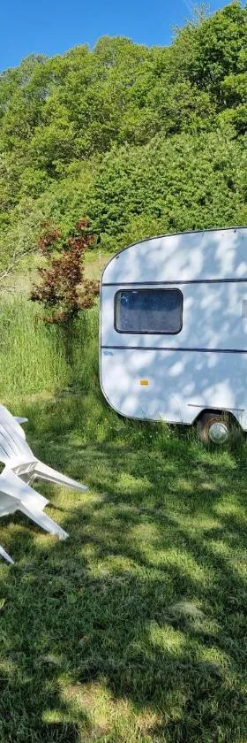 Camping La Fôret du Morvan Vintage caravan，位于Larochemillay的酒店
