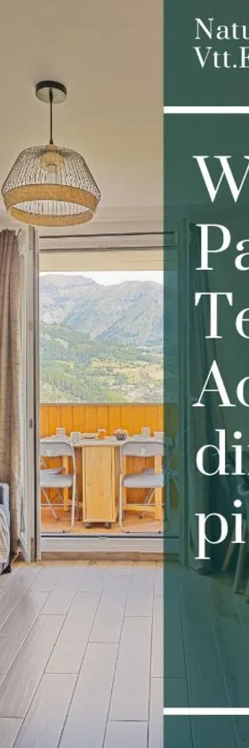 Studio de charme avec vue sur le Val d'Allos, parking et Wifi gratuit，位于阿洛斯的酒店