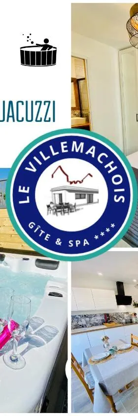 Gîte & Spa Le Villemachois - 4 étoiles - Jacuzzi couvert - Calme et Indépendant - Clim - Parking - 5 min Carcassonne，位于Villemoustaussou的酒店