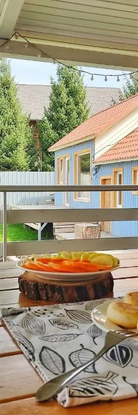 HYGGE HOME уютный коттедж с террасой и баней для проживания нескольких семей，位于Besqaynar的酒店