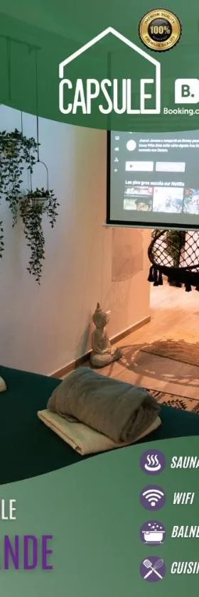 Capsule Thailande I Sauna I Balnéo I Console I jeux en bois I Cinéma I cour intérieure，位于Trith-Saint-Léger的酒店