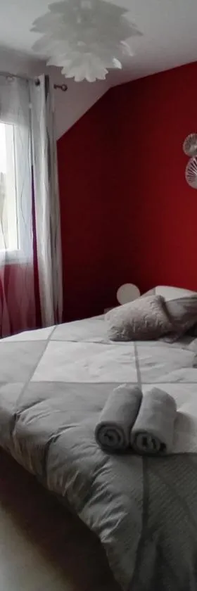 chambre rouge privée avec piscine，位于Doissin的酒店