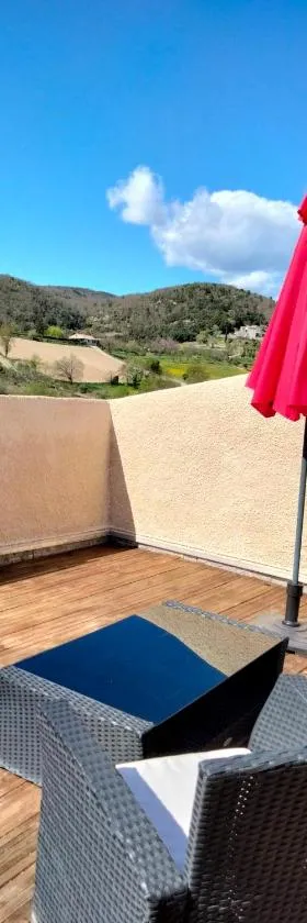 Chambre d'hôtes La terrasse de Sabatas，位于Chomérac的酒店