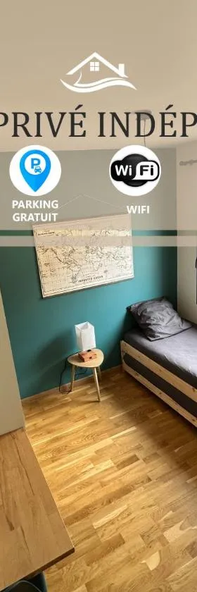 Chambre privée au calme - Proche gare - Parking gratuit，位于Le Gond的酒店