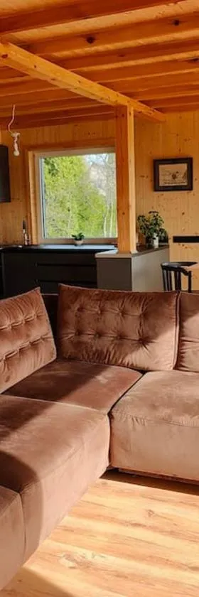 Modern family house by the lake in Zarasai，位于Štadviliai的酒店