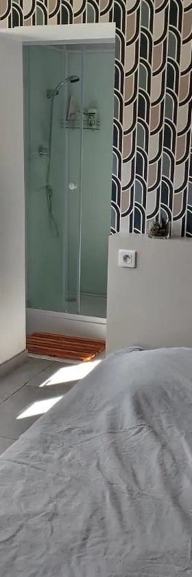 chambre avec un accès indépendant et salle de bain et toilette privatifs，位于Marquette-lès-Lille的酒店
