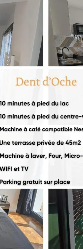 Cosy et moderne avec Clim - Dent d'Oche，位于托农莱班的酒店