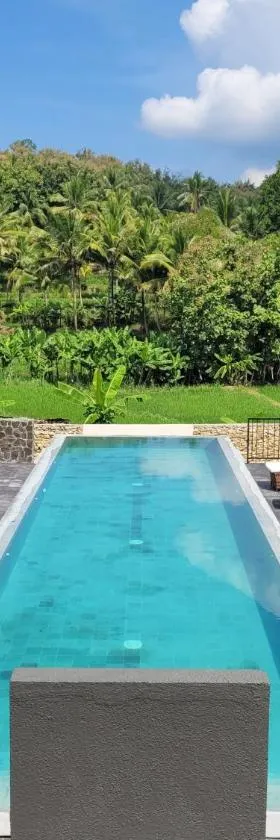 Villa Norwegia - pool with panorama rice field view，位于日惹的酒店