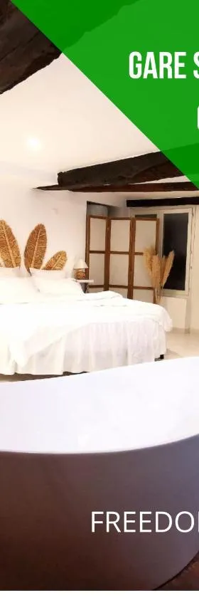 Studio équipé avec Lit rond / baignoire ilot / Table massage Aux Arcs，位于阿尔让河畔阿尔克的酒店