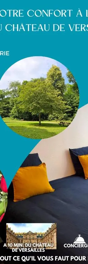 Séjour à 10 minutes du Château de Versailles et 20 minutes de Roland-Garros- Votre suite avec lit King Size，位于勒谢奈的酒店