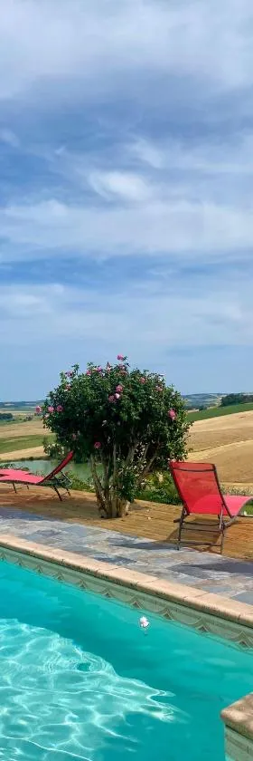 Maison d'HÔTES LA FEZENDES，位于Miradoux的酒店
