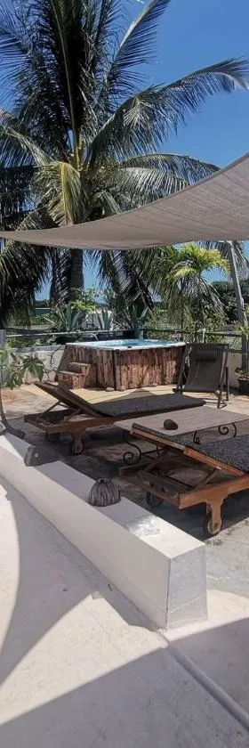 Apartment 3bedrooms 2bathrooms rooftop jacuzzi，位于Pointe aux Sable的酒店