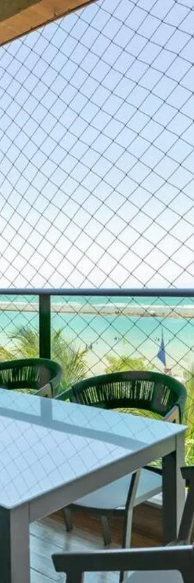 Flat vista mar no La Fleur Polinésia - Muro Alto - Porto de Galinhas，位于Cupe的酒店