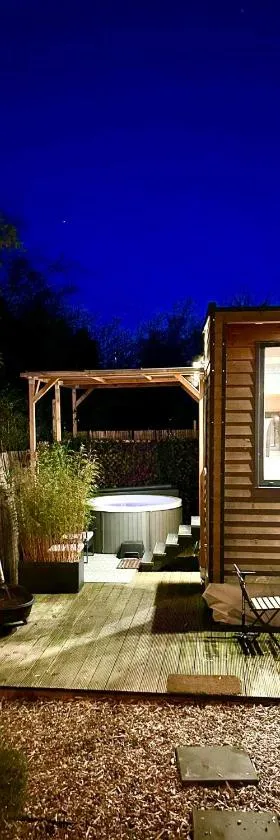 Tiny house with garden and jacuzzi near Amsterdam，位于Vijfhuizen的酒店