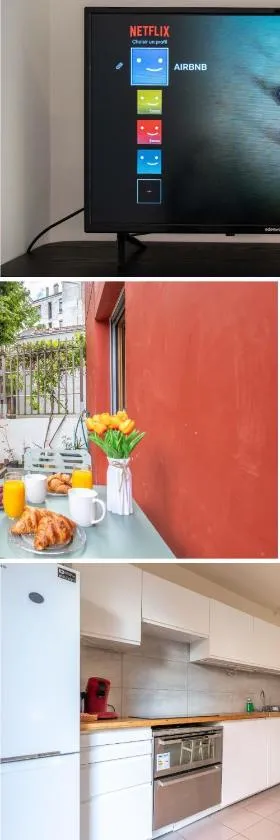 Superbe appartement 1min métro7 Rez-de-chaussée，位于奥贝维利埃的酒店