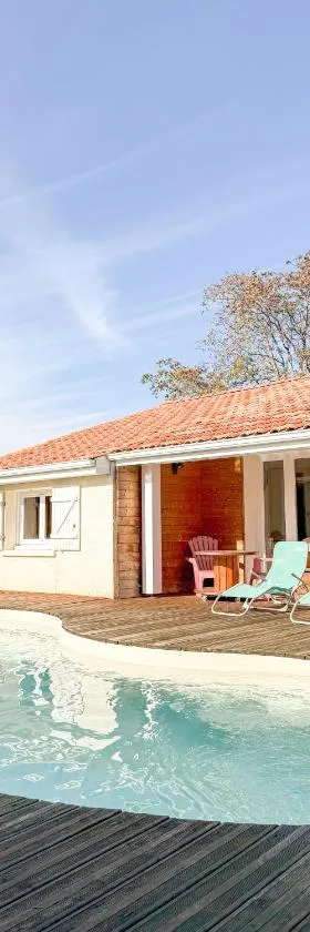 Villa Familiale avec Piscine Privée，位于Toulenne的酒店